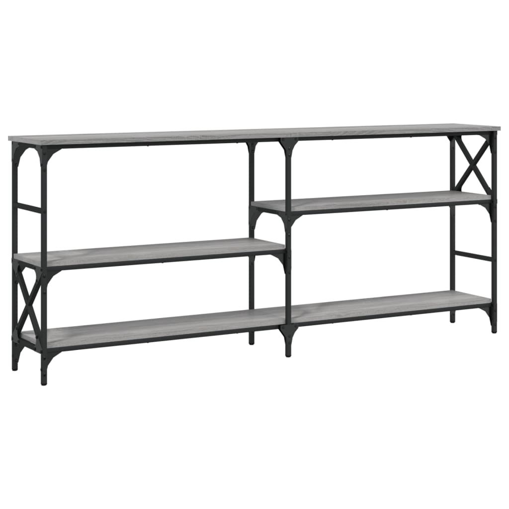 vidaXL Măsuță consolă, gri sonoma, 180x29x76,5 cm, lemn prelucrat vidaXL Măsuță consolă, gri sonoma, 180x29x76,5 cm, lemn prelucrat