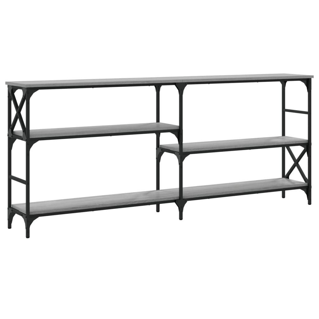 vidaXL Măsuță consolă, gri sonoma, 180x29x76,5 cm, lemn prelucrat vidaXL Măsuță consolă, gri sonoma, 180x29x76,5 cm, lemn prelucrat