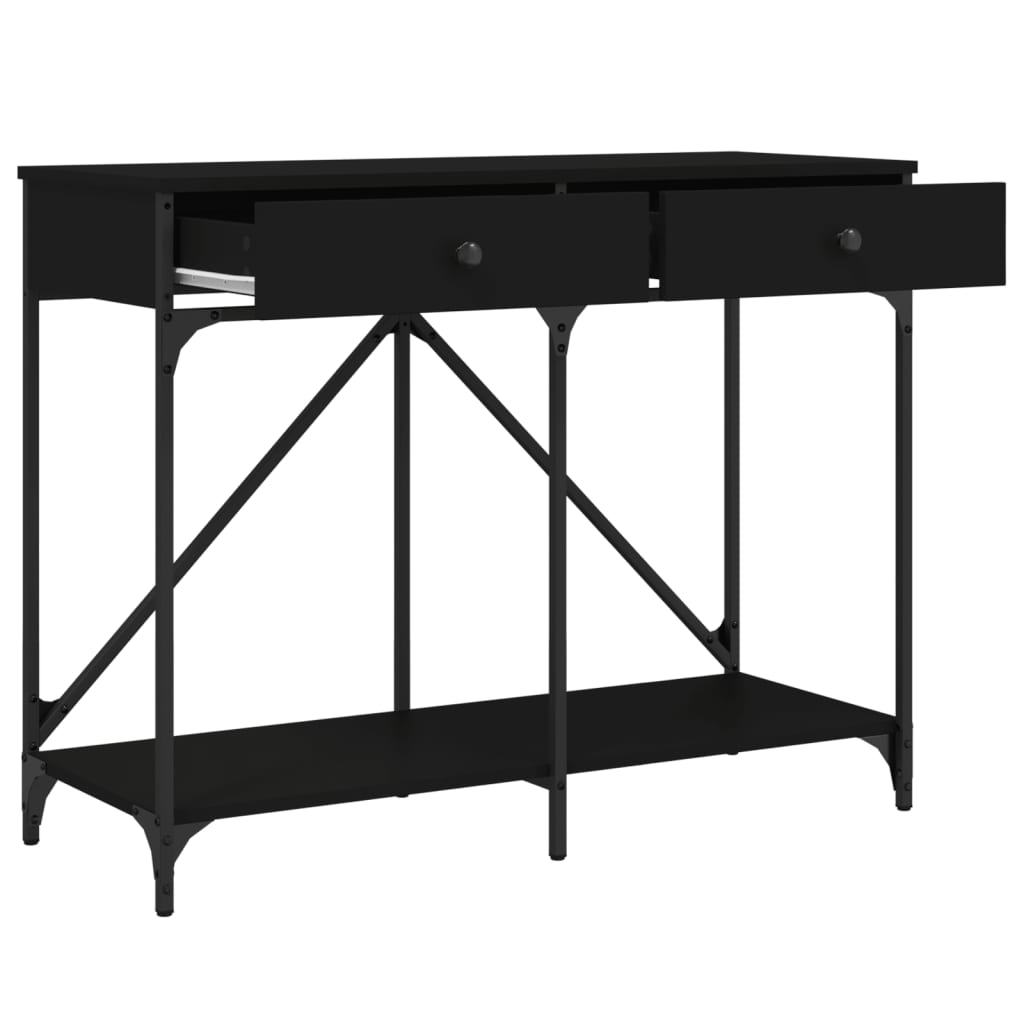 vidaXL Măsuță consolă, negru, 100x39x78,5 cm, lemn compozit vidaXL Măsuță consolă, negru, 100x39x78,5 cm, lemn compozit