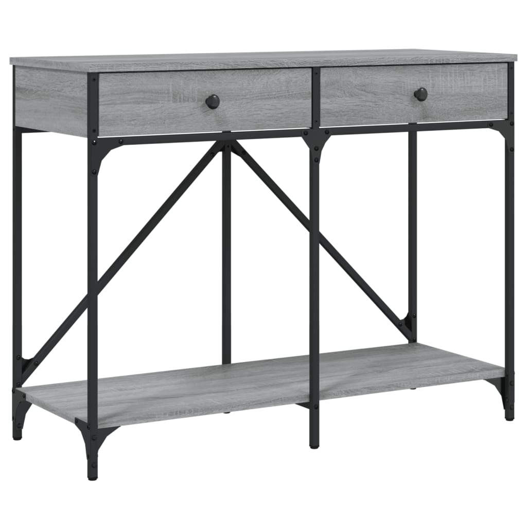vidaXL Măsuță consolă, gri sonoma, 100x39x78,5 cm, lemn prelucrat vidaXL Măsuță consolă, gri sonoma, 100x39x78,5 cm, lemn prelucrat