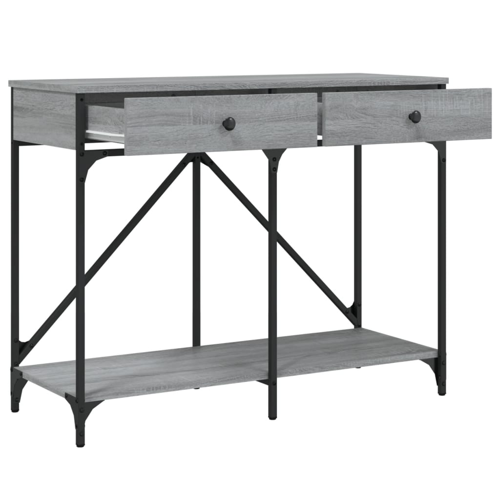 vidaXL Măsuță consolă, gri sonoma, 100x39x78,5 cm, lemn prelucrat vidaXL Măsuță consolă, gri sonoma, 100x39x78,5 cm, lemn prelucrat