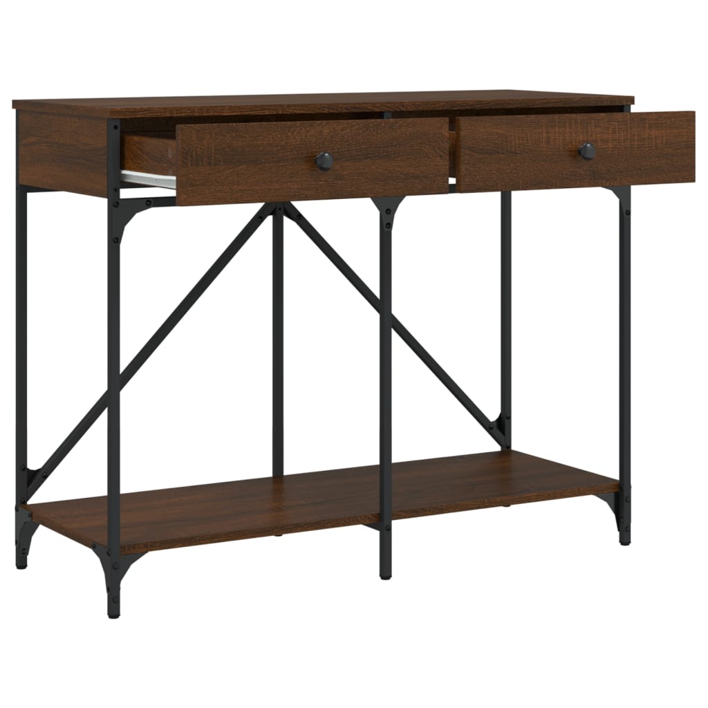 vidaXL Măsuță consolă, stejar maro, 100x39x78,5 cm, lemn prelucrat vidaXL Măsuță consolă, stejar maro, 100x39x78,5 cm, lemn prelucrat