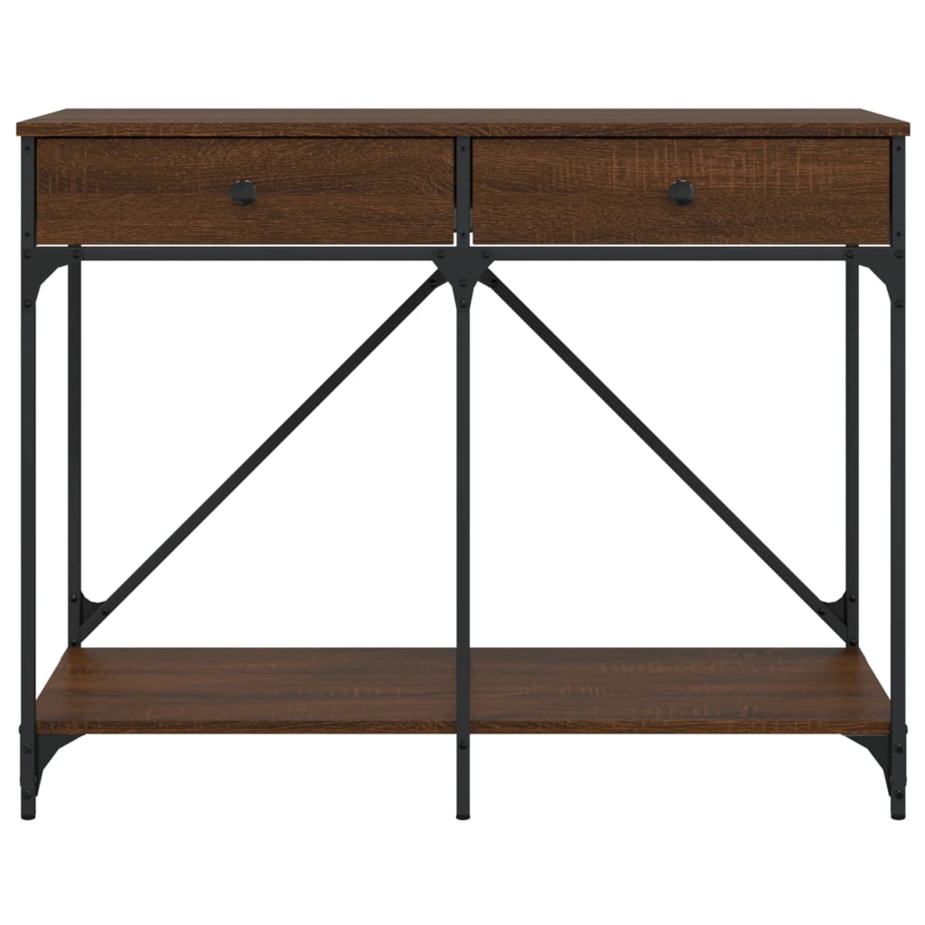 vidaXL Măsuță consolă, stejar maro, 100x39x78,5 cm, lemn prelucrat vidaXL Măsuță consolă, stejar maro, 100x39x78,5 cm, lemn prelucrat