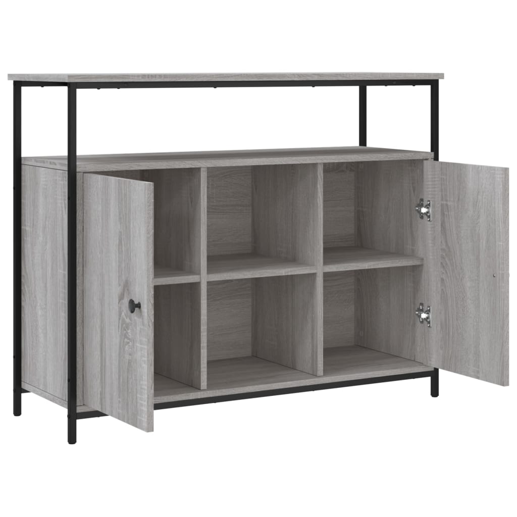 vidaXL Servantă, gri sonoma, 100x35x80 cm, lemn compozit