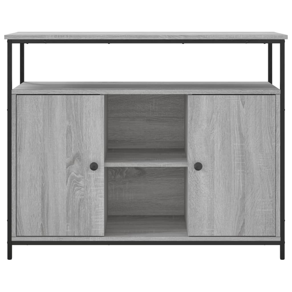 vidaXL Servantă, gri sonoma, 100x35x80 cm, lemn compozit
