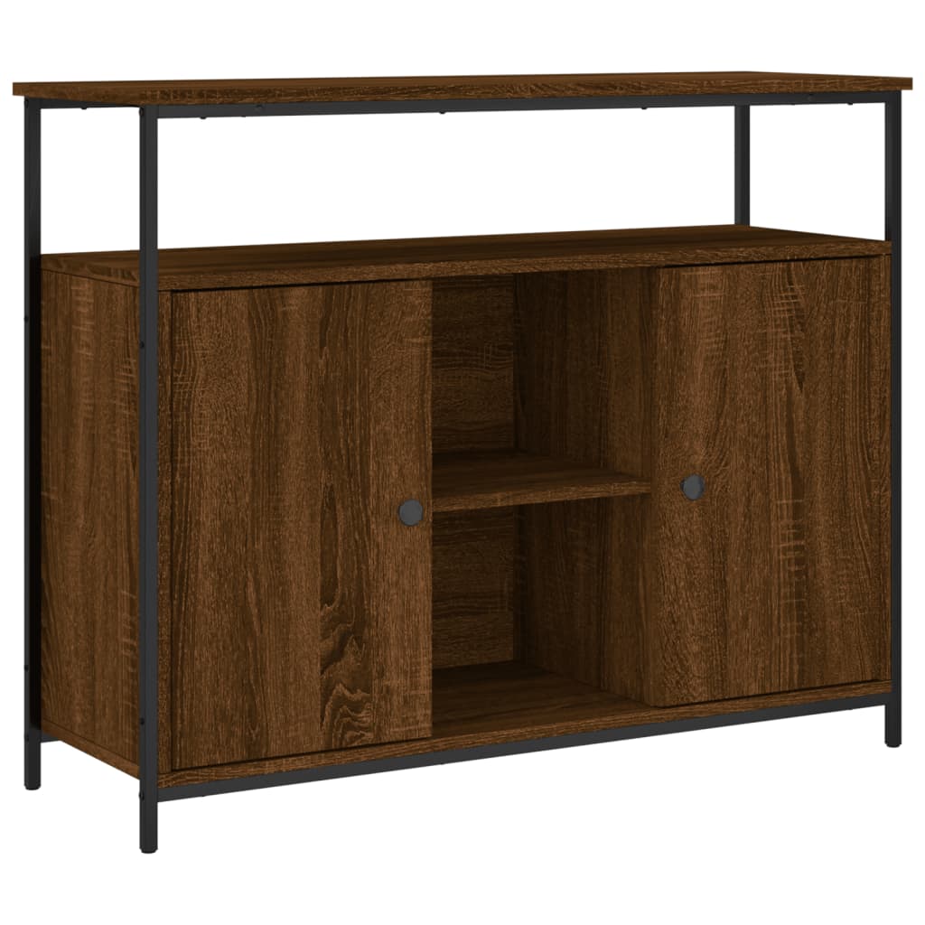 vidaXL Servantă, stejar maro, 100x35x80 cm, lemn compozit vidaXL Servantă, stejar maro, 100x35x80 cm, lemn compozit