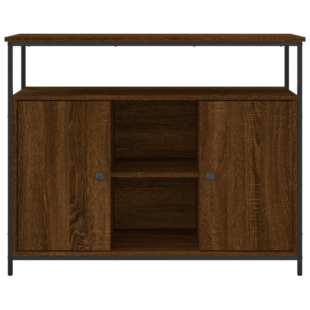 vidaXL Servantă, stejar maro, 100x35x80 cm, lemn compozit vidaXL Servantă, stejar maro, 100x35x80 cm, lemn compozit