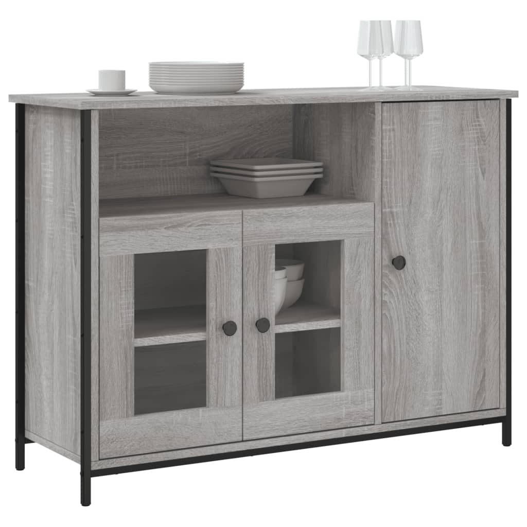 vidaXL Servantă, gri sonoma, 100x35x75 cm, lemn compozit