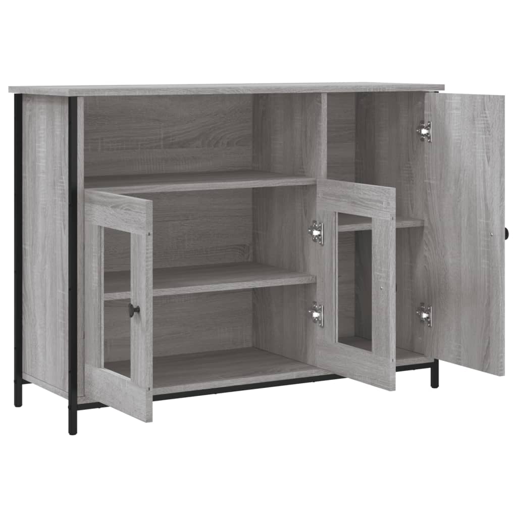 vidaXL Servantă, gri sonoma, 100x35x75 cm, lemn compozit