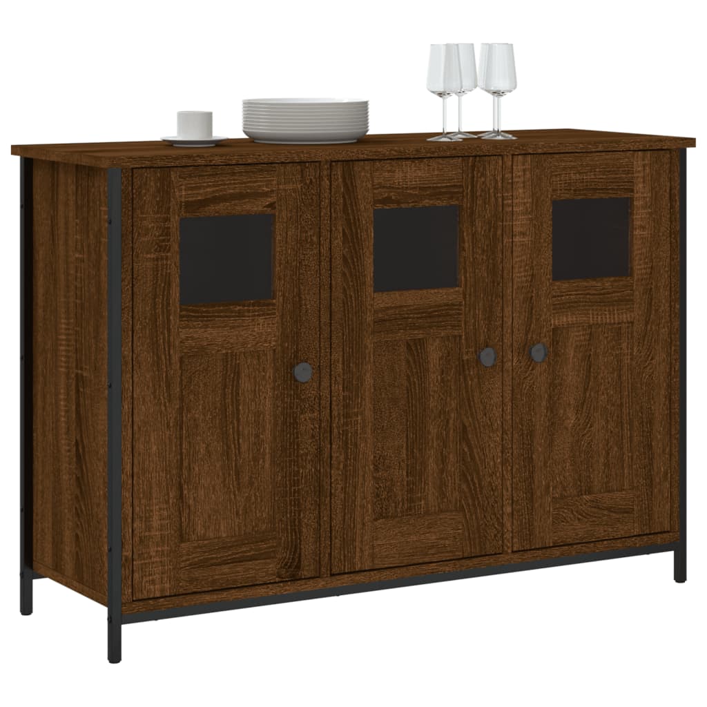 vidaXL Servantă, stejar maro, 100x35x70 cm, lemn prelucrat