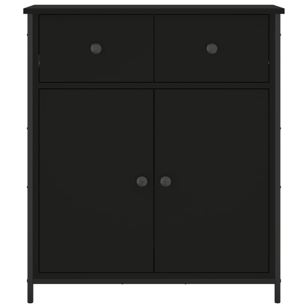 vidaXL Servantă, negru, 70x30x80 cm, lemn prelucrat