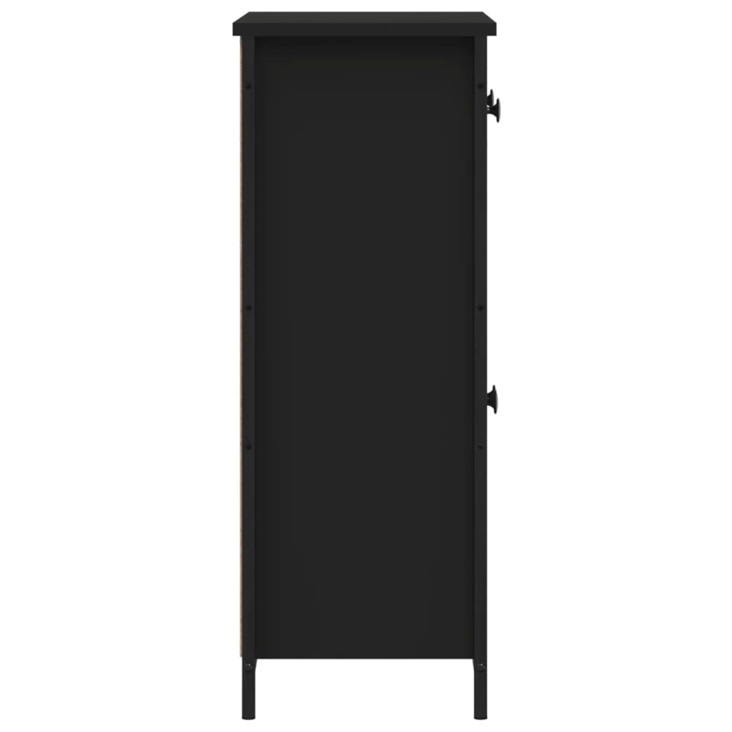 vidaXL Servantă, negru, 70x30x80 cm, lemn prelucrat