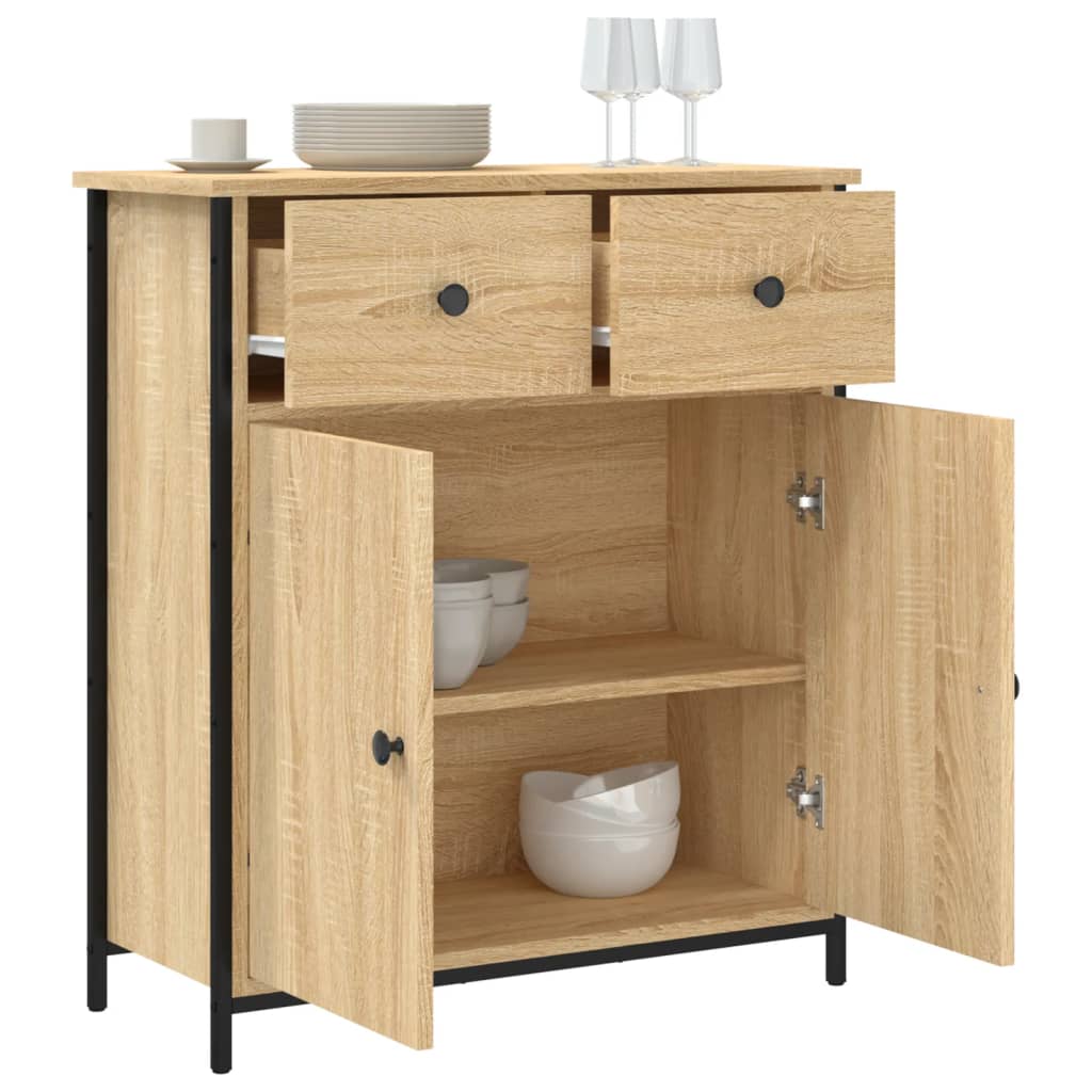 vidaXL Servantă, stejar sonoma, 70x30x80 cm, lemn prelucrat vidaXL Servantă, stejar sonoma, 70x30x80 cm, lemn prelucrat