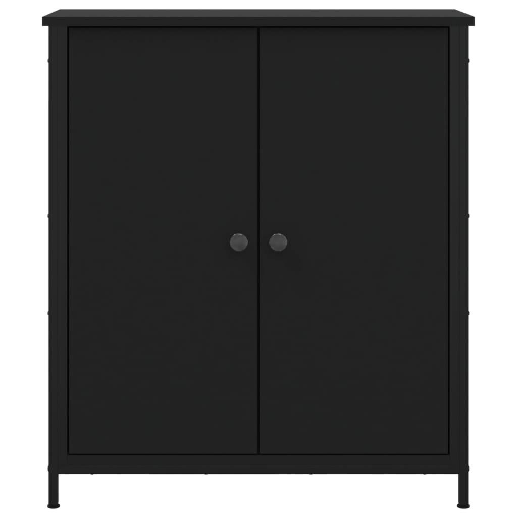 vidaXL Servantă, negru, 70x30x80 cm, lemn prelucrat