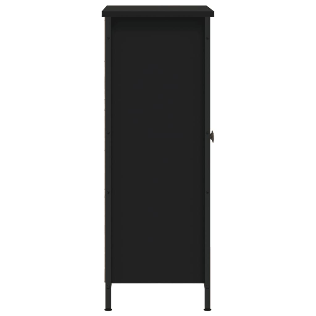 vidaXL Servantă, negru, 70x30x80 cm, lemn prelucrat