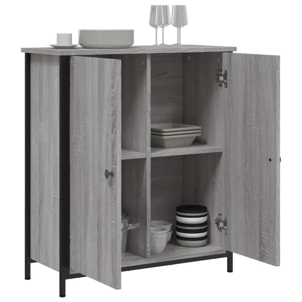 vidaXL Servantă, gri sonoma, 70x30x80 cm, lemn prelucrat vidaXL Servantă, gri sonoma, 70x30x80 cm, lemn prelucrat