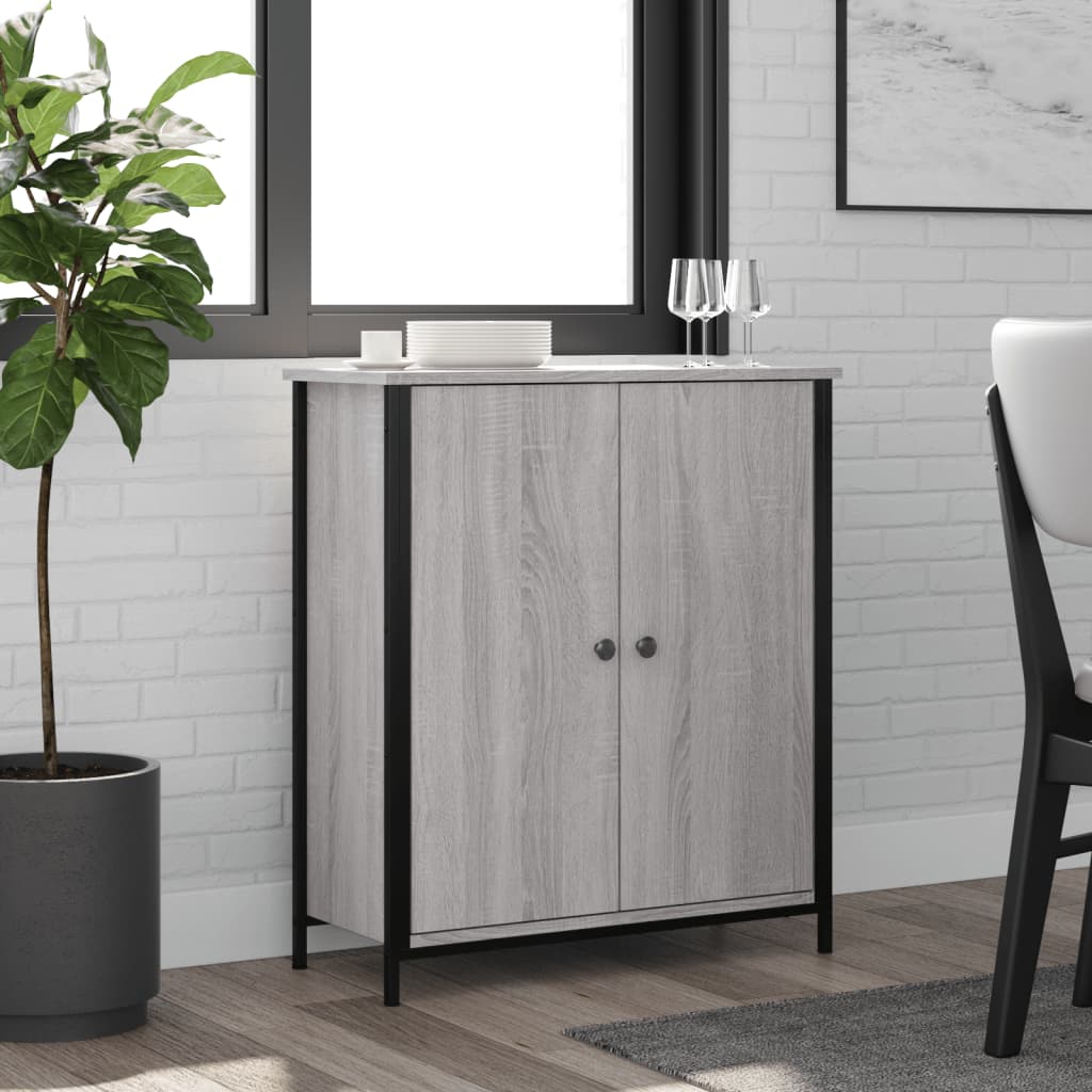 vidaXL Servantă, gri sonoma, 70x30x80 cm, lemn prelucrat vidaXL Servantă, gri sonoma, 70x30x80 cm, lemn prelucrat