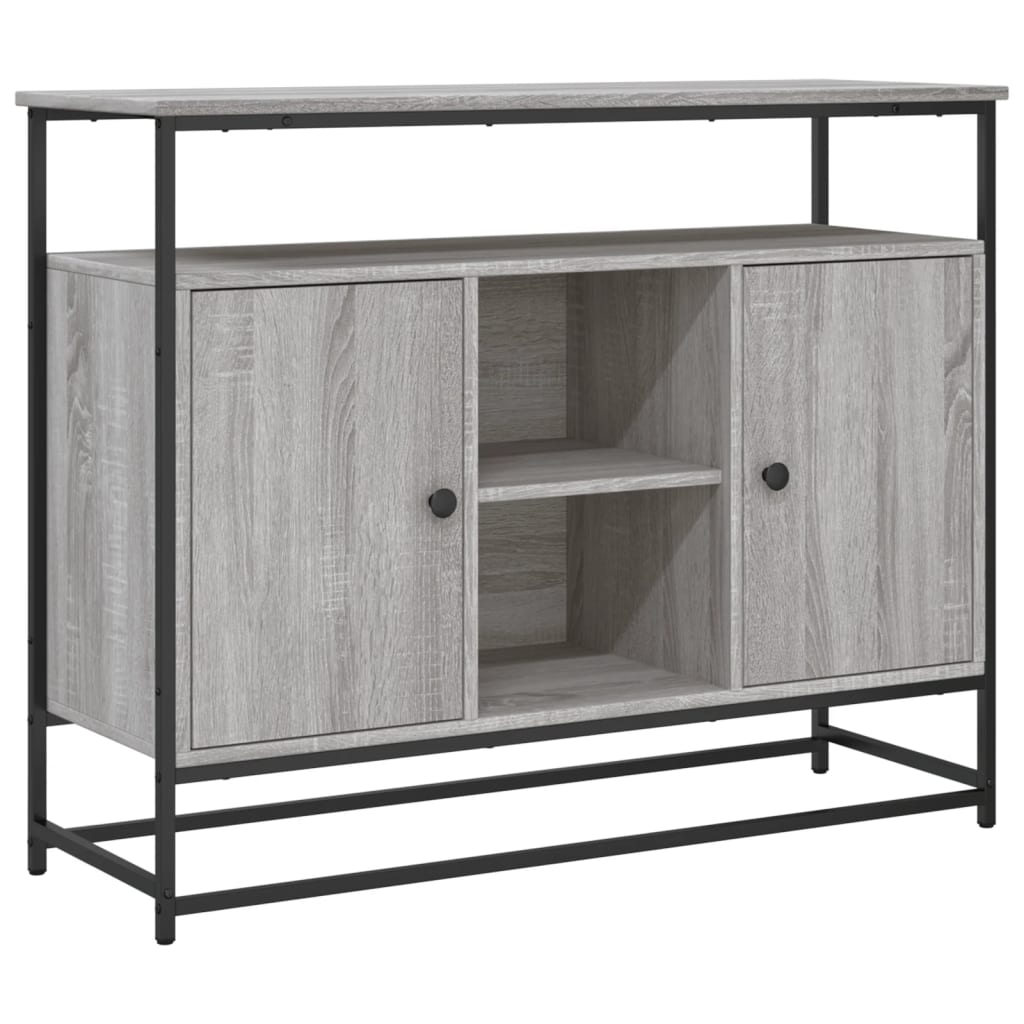 vidaXL Servantă, gri sonoma, 100x35x80 cm, lemn compozit