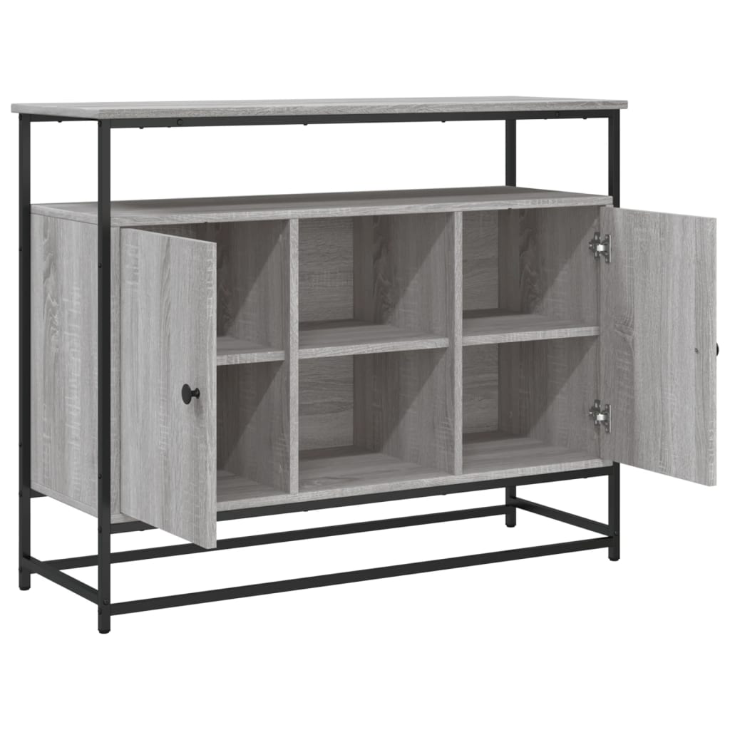 vidaXL Servantă, gri sonoma, 100x35x80 cm, lemn compozit
