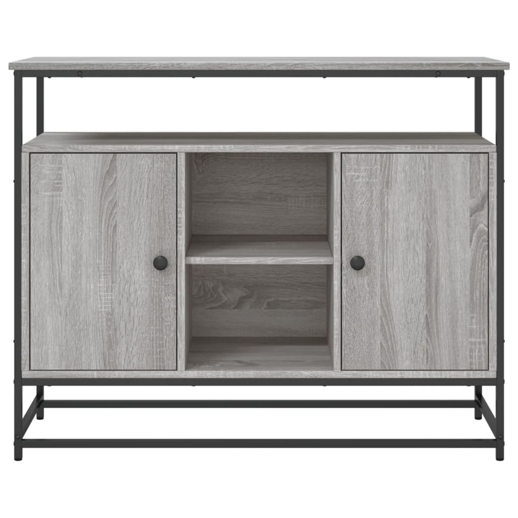 vidaXL Servantă, gri sonoma, 100x35x80 cm, lemn compozit