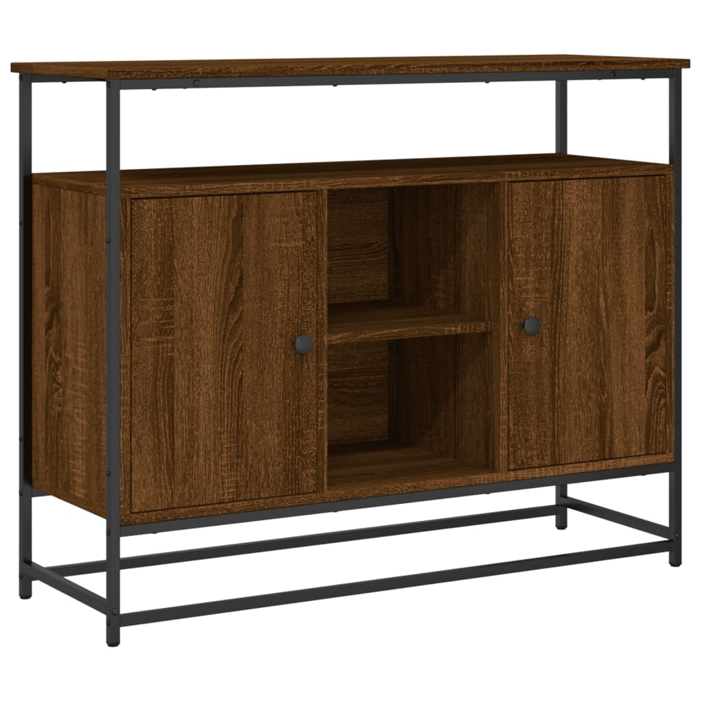vidaXL Servantă, stejar maro, 100x35x80 cm, lemn compozit vidaXL Servantă, stejar maro, 100x35x80 cm, lemn compozit