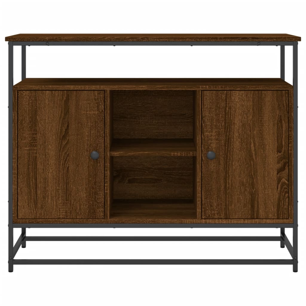 vidaXL Servantă, stejar maro, 100x35x80 cm, lemn compozit vidaXL Servantă, stejar maro, 100x35x80 cm, lemn compozit