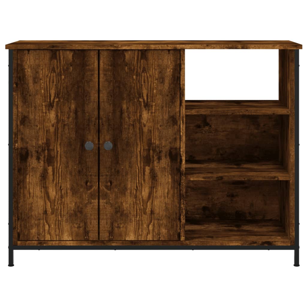 vidaXL Servantă, stejar fumuriu, 100x33x75 cm, lemn prelucrat