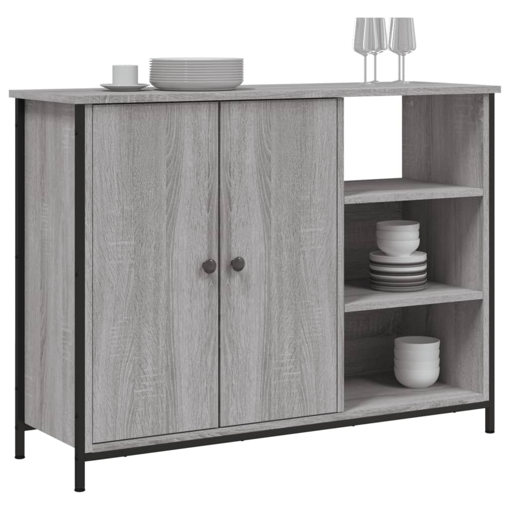vidaXL Servantă, gri sonoma, 100x33x75 cm, lemn compozit vidaXL Servantă, gri sonoma, 100x33x75 cm, lemn compozit