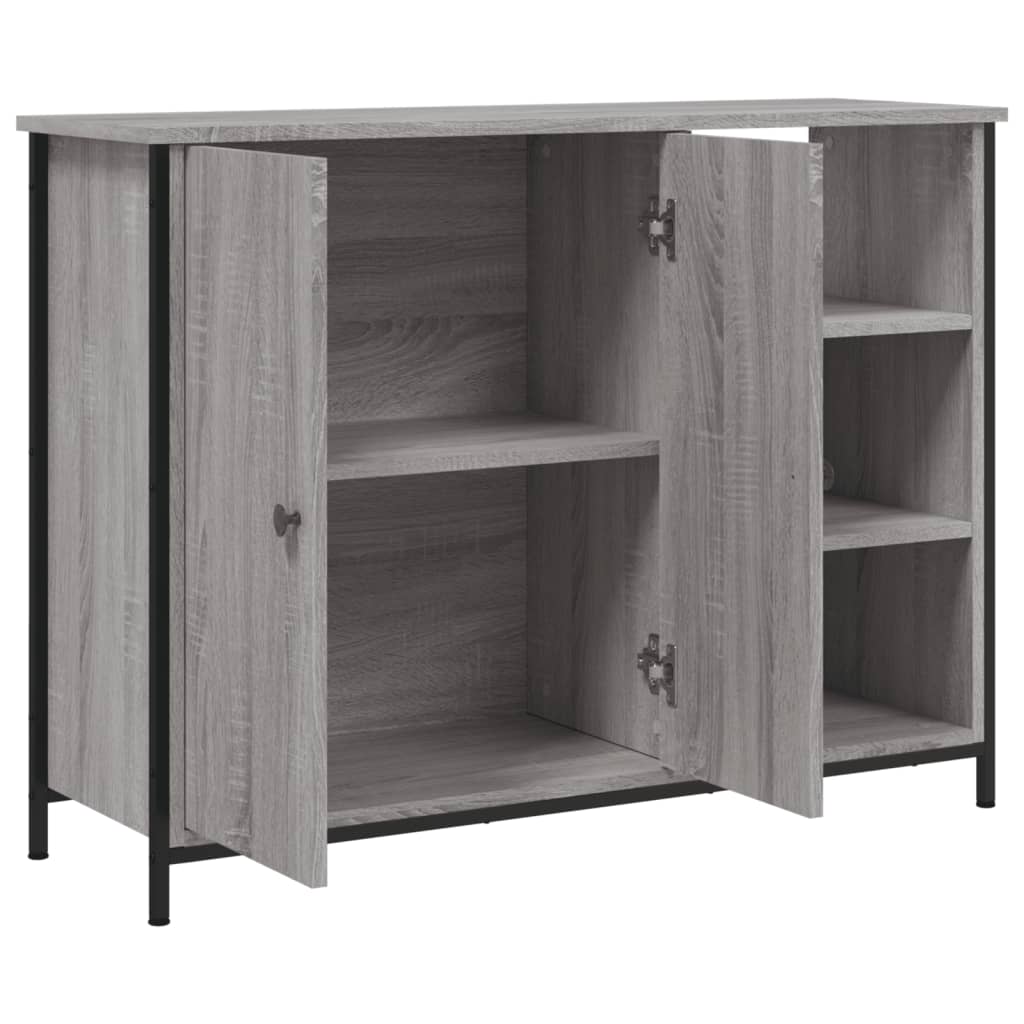 vidaXL Servantă, gri sonoma, 100x33x75 cm, lemn compozit vidaXL Servantă, gri sonoma, 100x33x75 cm, lemn compozit
