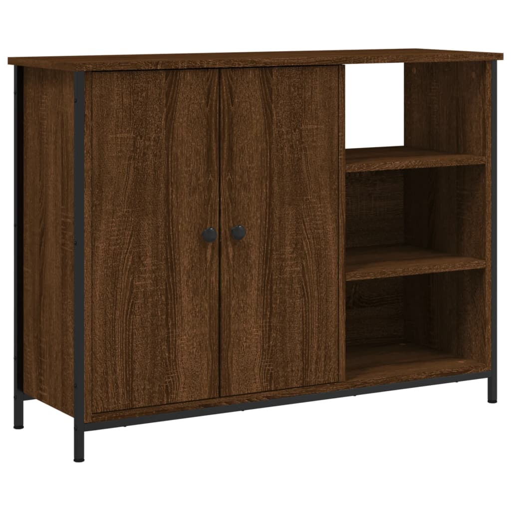 vidaXL Servantă, stejar maro, 100x33x75 cm, lemn prelucrat