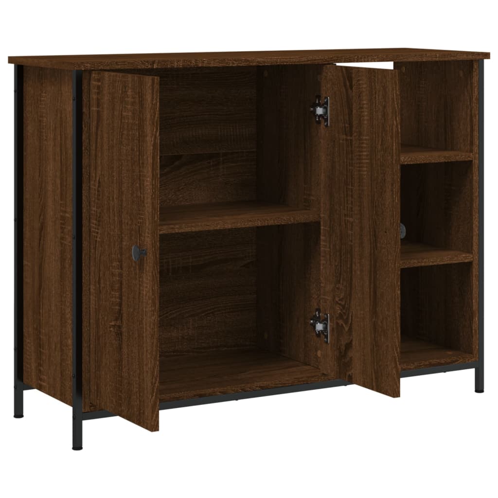 vidaXL Servantă, stejar maro, 100x33x75 cm, lemn prelucrat