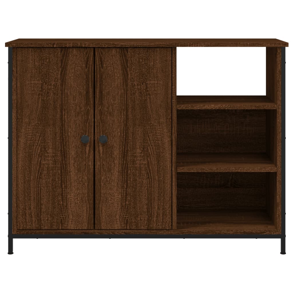 vidaXL Servantă, stejar maro, 100x33x75 cm, lemn prelucrat