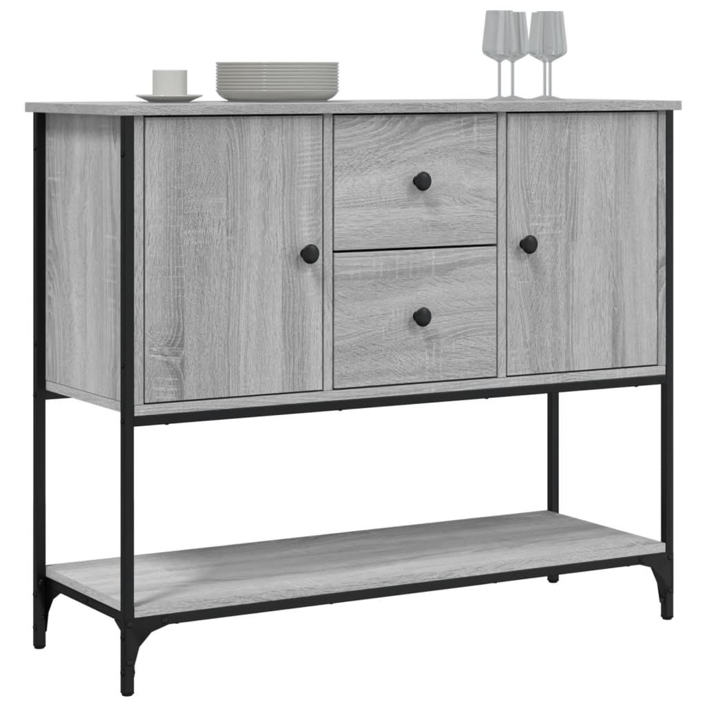 vidaXL Servantă, gri sonoma, 100x36x85 cm, lemn compozit