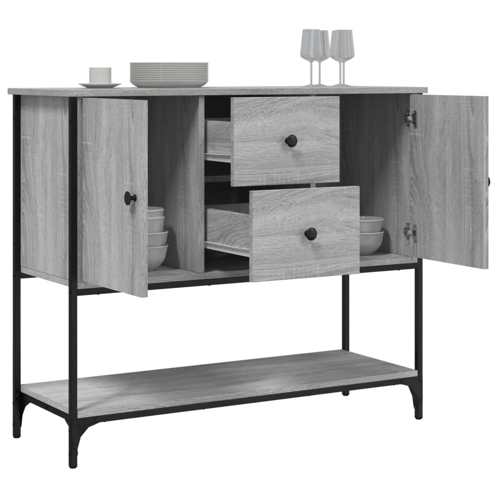 vidaXL Servantă, gri sonoma, 100x36x85 cm, lemn compozit