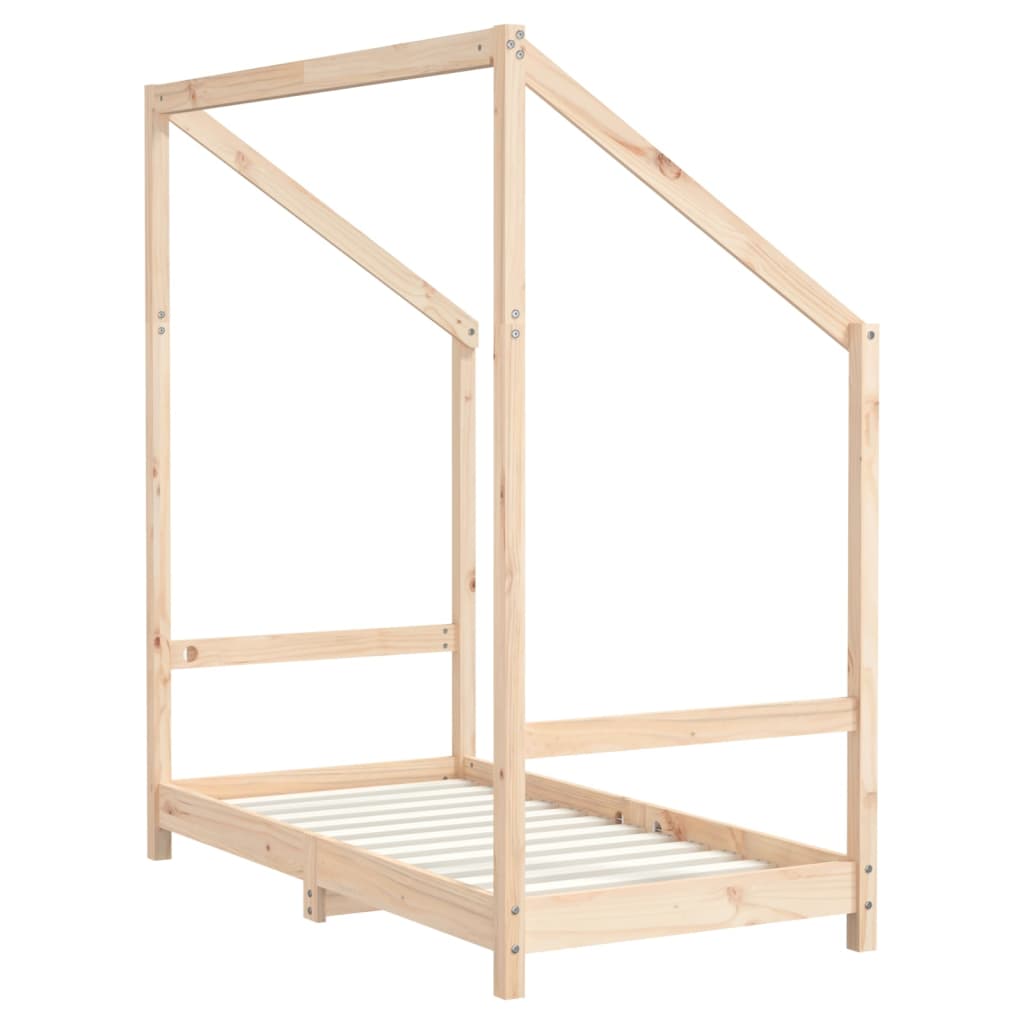 vidaXL Cadru de pat pentru copii, 70x140 cm, lemn masiv de pin vidaXL Cadru de pat pentru copii, 70x140 cm, lemn masiv de pin