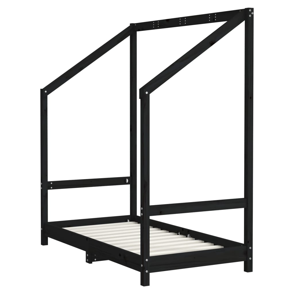 vidaXL Cadru de pat pentru copii, 70x140 cm, lemn masiv de pin vidaXL Cadru de pat pentru copii, 70x140 cm, lemn masiv de pin