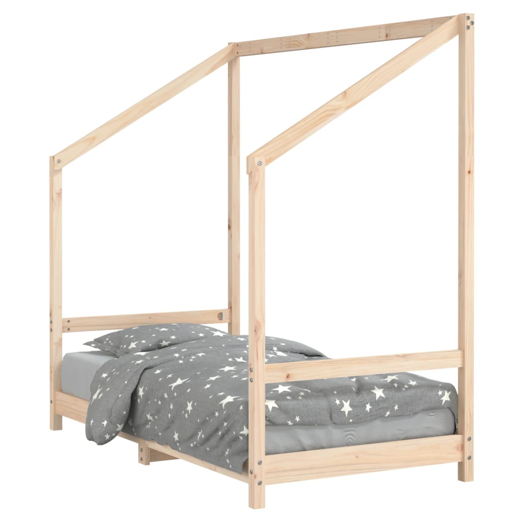 vidaXL Cadru de pat pentru copii, 80x160 cm, lemn masiv de pin vidaXL Cadru de pat pentru copii, 80x160 cm, lemn masiv de pin