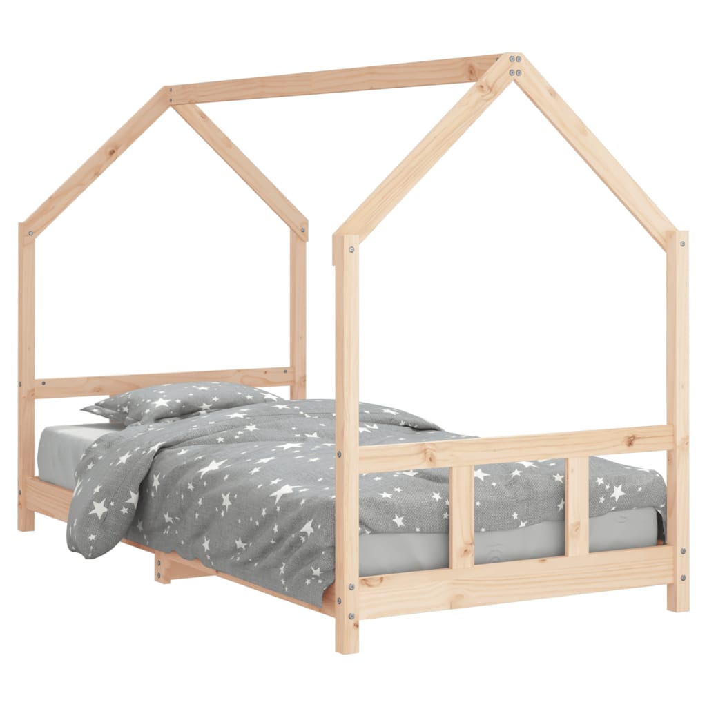 vidaXL Cadru pat pentru copii, 90x200 cm, lemn masiv de pin vidaXL Cadru pat pentru copii, 90x200 cm, lemn masiv de pin