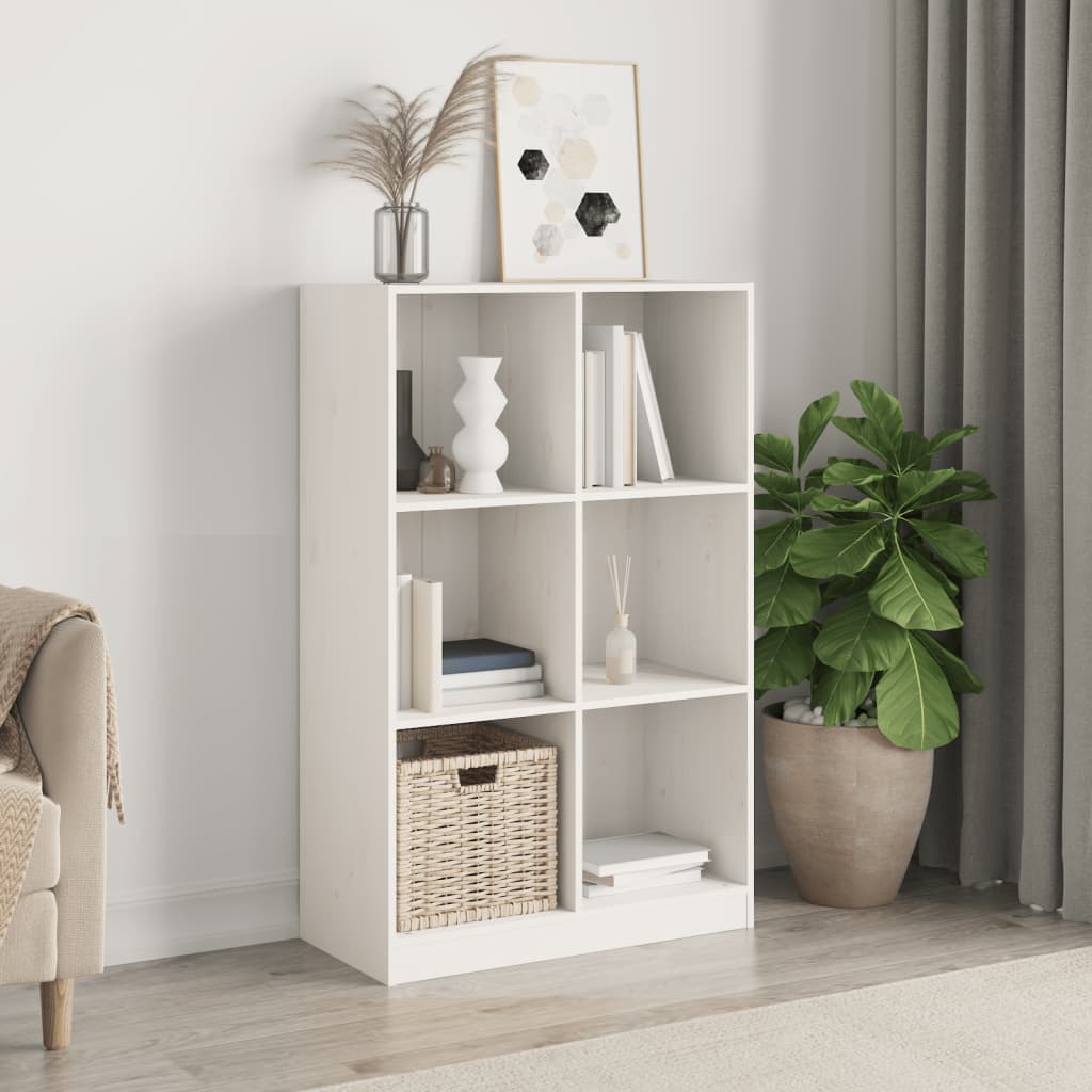 vidaXL Bibliotecă, alb, 70x33x110 cm, lemn masiv de pin vidaXL Bibliotecă, alb, 70x33x110 cm, lemn masiv de pin