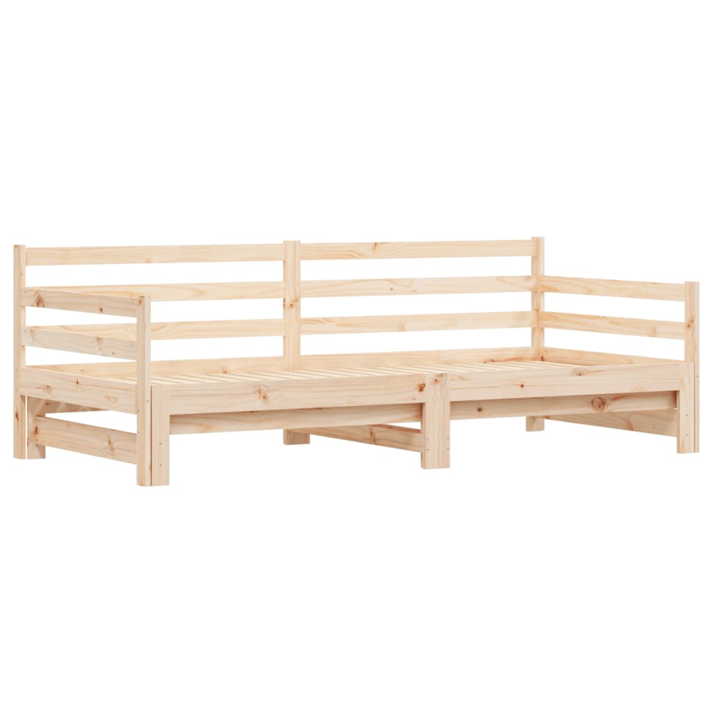 vidaXL Pat de zi cu extensie, 90x200 cm, lemn masiv de pin