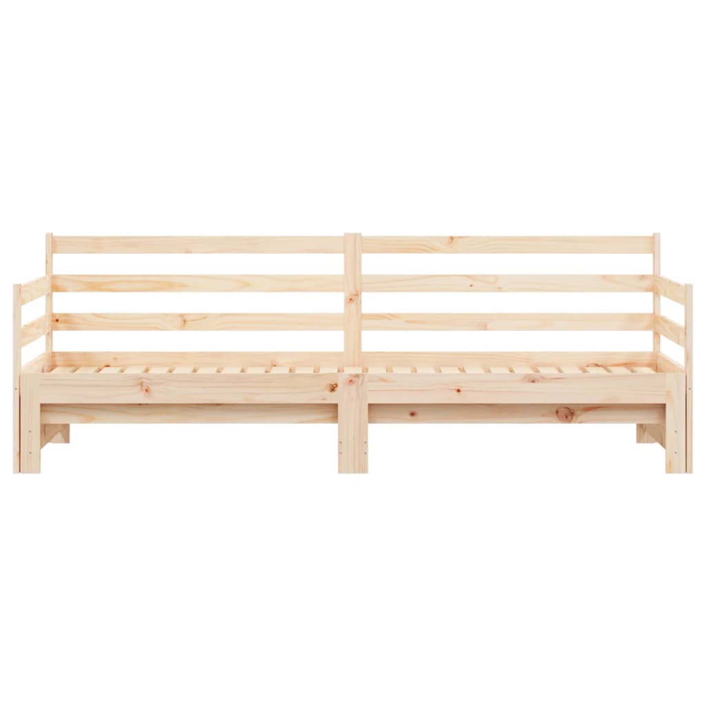 vidaXL Pat de zi cu extensie, 90x200 cm, lemn masiv de pin