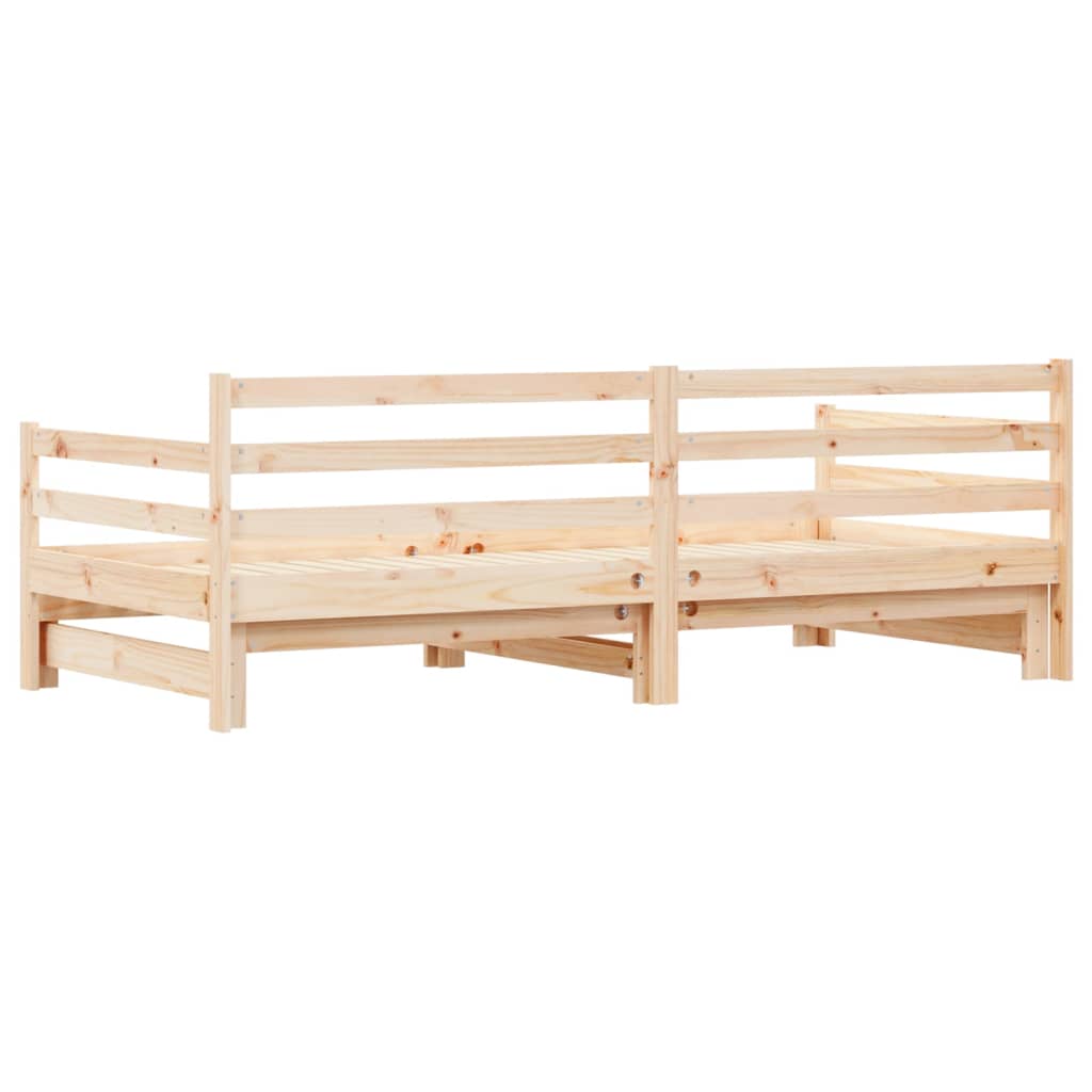 vidaXL Pat de zi cu extensie, 90x200 cm, lemn masiv de pin