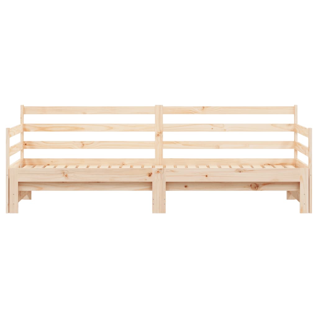 vidaXL Pat de zi cu extensie, 80x200 cm, lemn masiv de pin vidaXL Pat de zi cu extensie, 80x200 cm, lemn masiv de pin