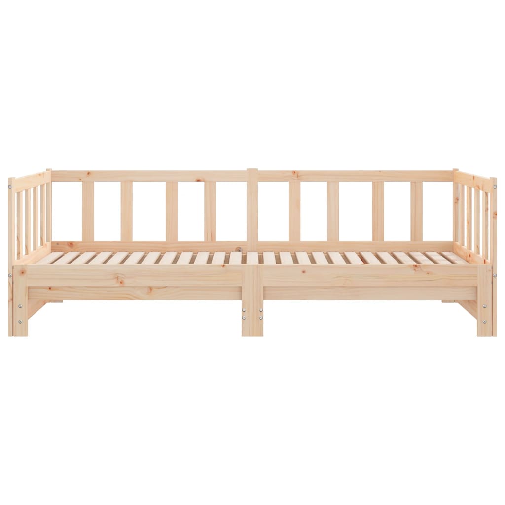 vidaXL Pat de zi cu extensie, 90x200 cm, lemn masiv de pin vidaXL Pat de zi cu extensie, 90x200 cm, lemn masiv de pin