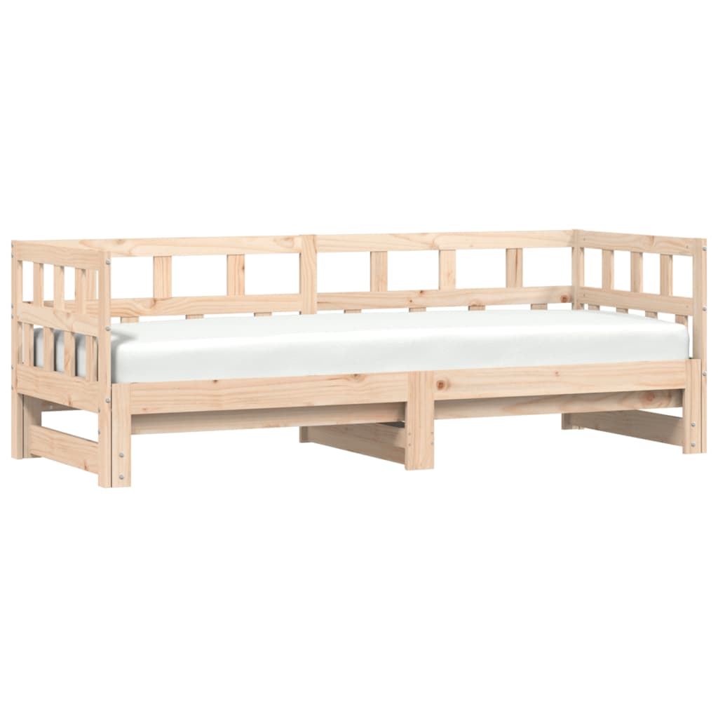 vidaXL Pat de zi cu extensie, 80x200 cm, lemn masiv de pin