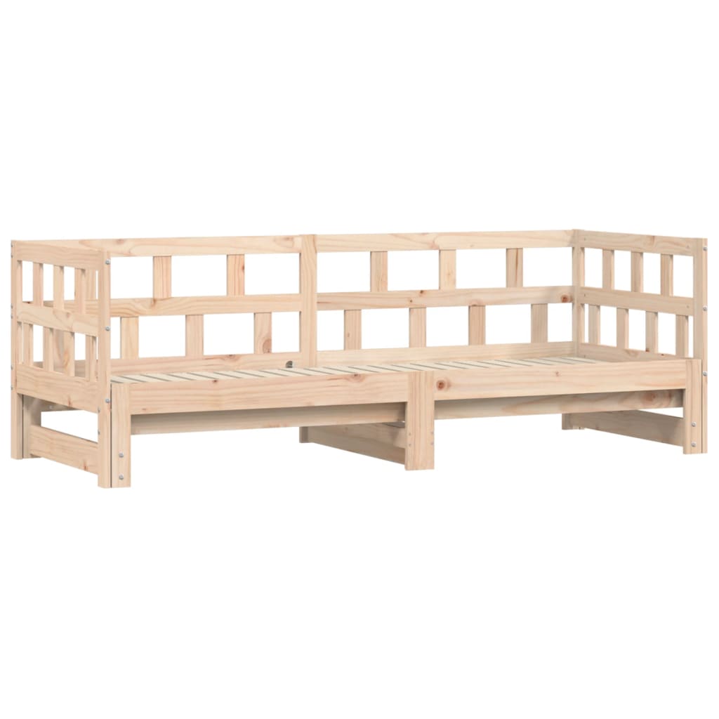 vidaXL Pat de zi cu extensie, 80x200 cm, lemn masiv de pin