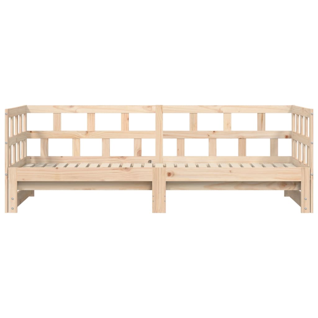 vidaXL Pat de zi cu extensie, 80x200 cm, lemn masiv de pin