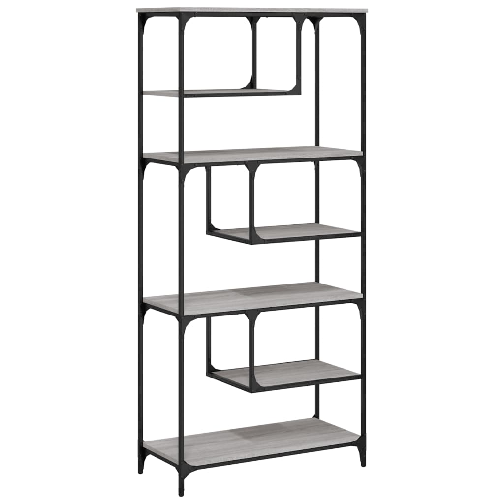 vidaXL Bibliotecă, sonoma gri, 81x36x176 cm, lemn compozit vidaXL Bibliotecă, sonoma gri, 81x36x176 cm, lemn compozit