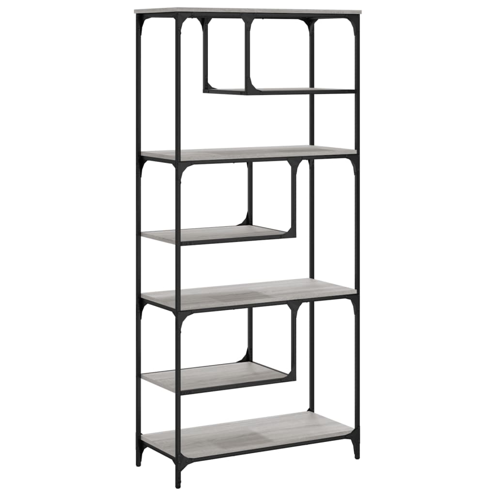 vidaXL Bibliotecă, sonoma gri, 81x36x176 cm, lemn compozit vidaXL Bibliotecă, sonoma gri, 81x36x176 cm, lemn compozit