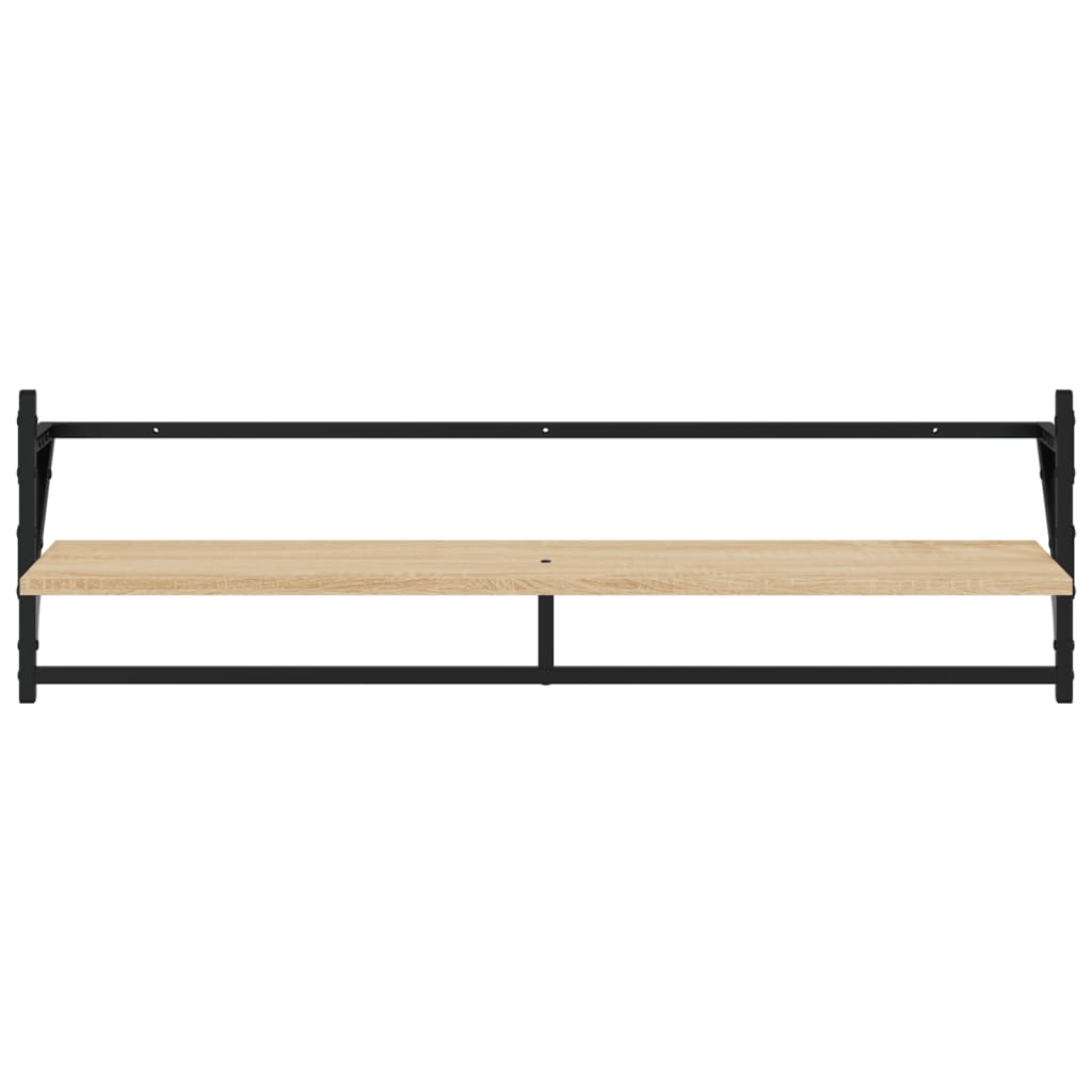 vidaXL Set rafturi perete cu bare, 6 buc. stejar sonoma lemn prelucrat